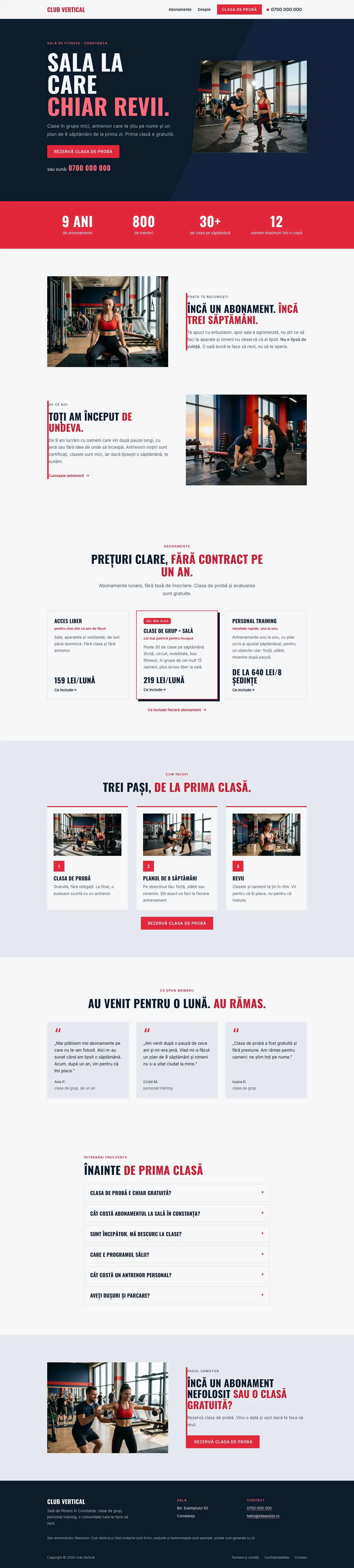 Pagina principală a site-ului Puls, de sus până jos